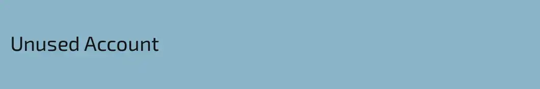 Unused Account